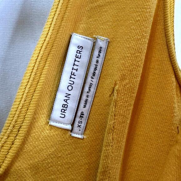 Urban Outfitters Leighton Denim Button Front Jumpsuit in Yellow Size XS - Picture 9 of 9